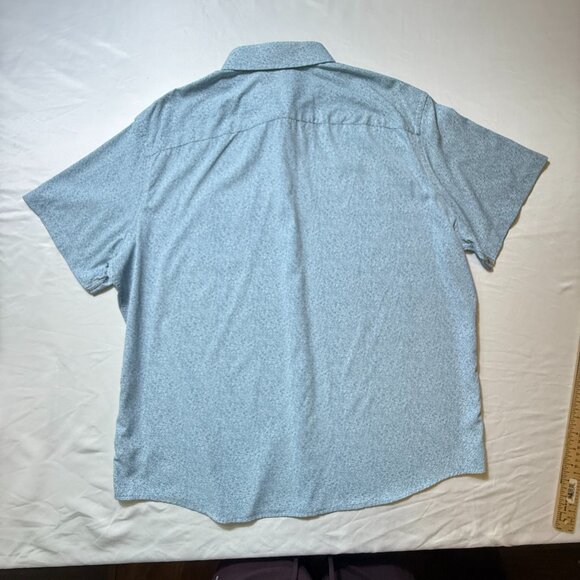 UNTUCKIT Fortia Performance Shirt Foral Blue Nylon XXL - Picture 10 of 13
